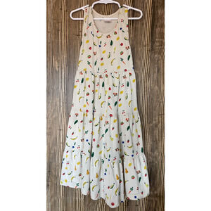 Hanna Andersson Tiered Fruit Print Cotton Dress‎ Size 120 6-7 Summer Vacay Read
